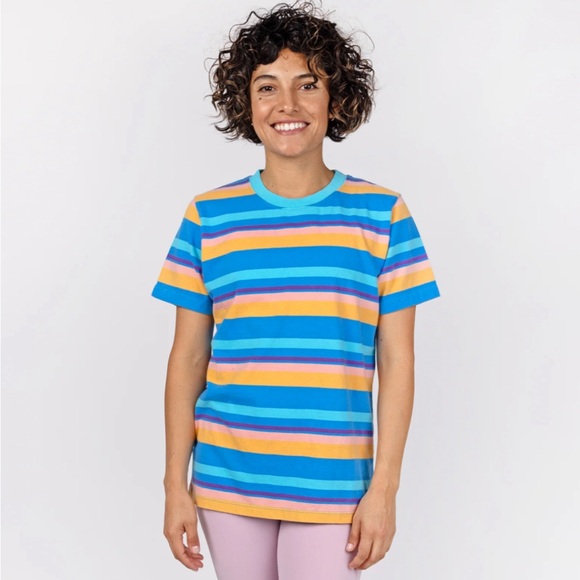 Mokoyubi Pinwheel Stripe Tshirt Medium - Picture 1 of 5